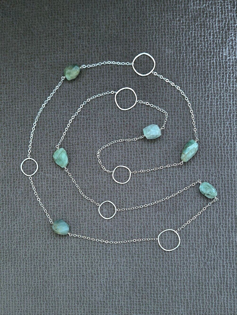 Stationary Green💚 Labradorite Long Necklace - NWOT